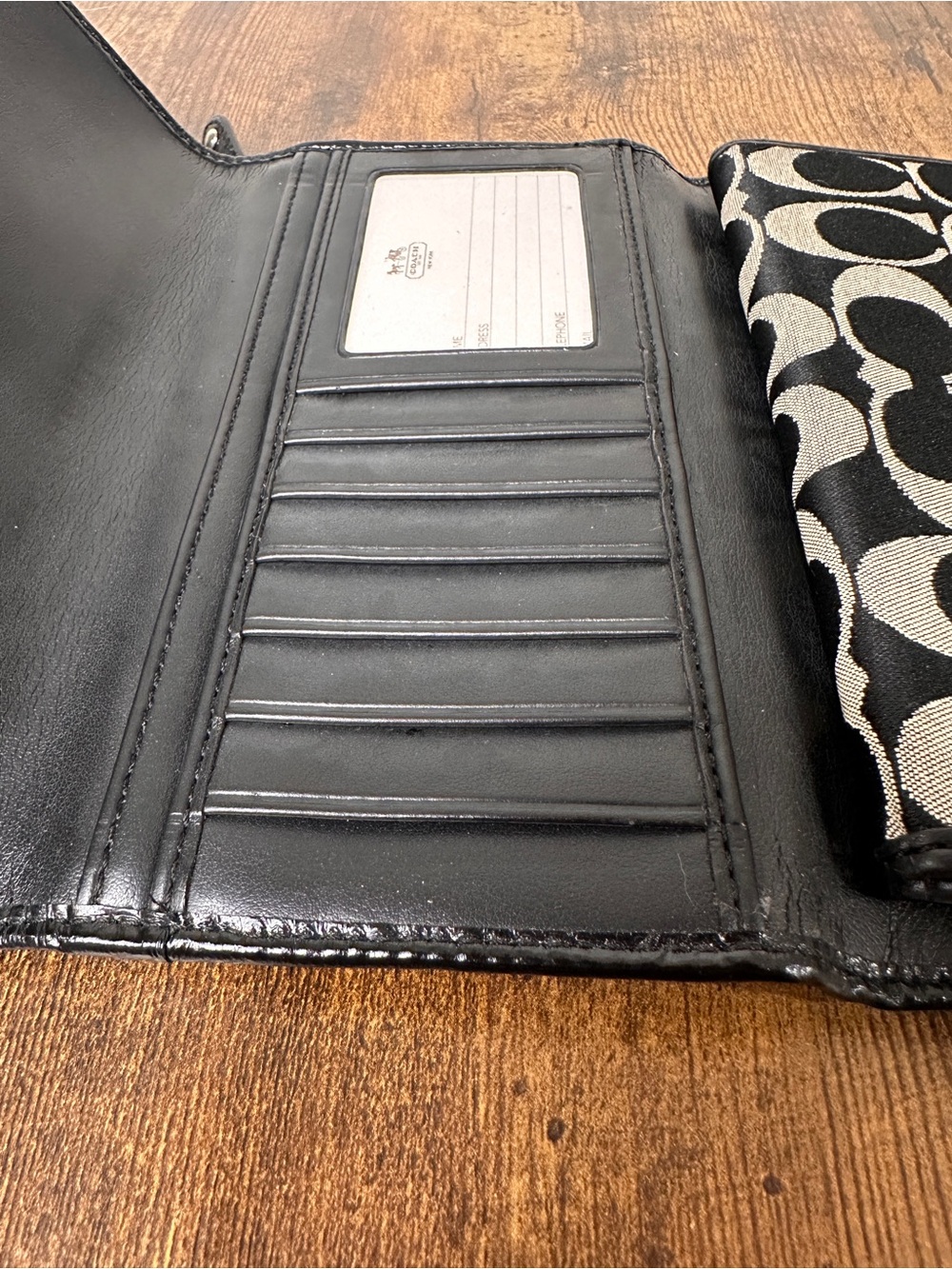 Y2K Coach Ashley Signature Sateen Checkbook Wallet (Style F46198) - Picture 9 of 12